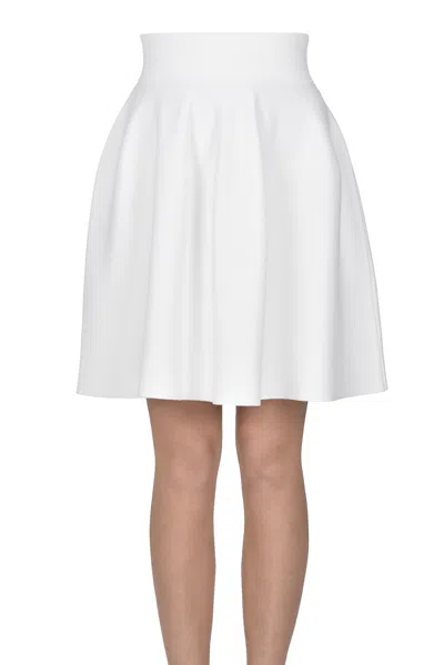 P.a.r.o.s.h Structured Knit Skirt In White