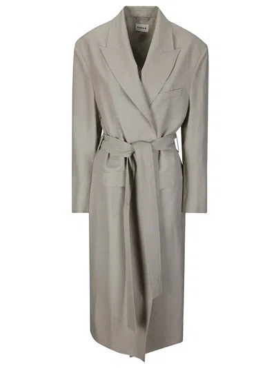 P.A.R.O.S.H STRUCTURED PEAK LAPEL TRENCH COAT