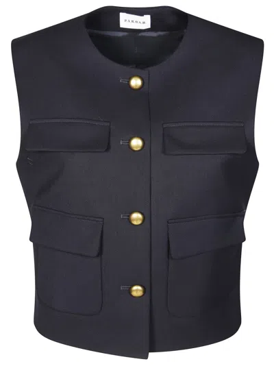 P.A.R.O.S.H STRUCTURED SLEEVELESS GILET WITH THREE-BUTTON CLOSURE