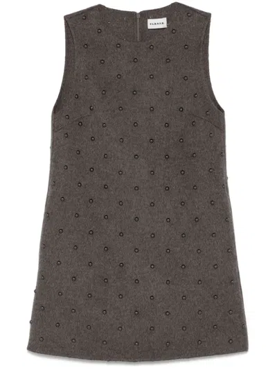 P.a.r.o.s.h Stud-embellished Dress In Brown