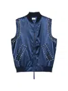 P.a.r.o.s.h Stud-embellished Gilet In Blue