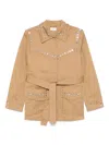 P.a.r.o.s.h Stud-embellished Jacket In Brown