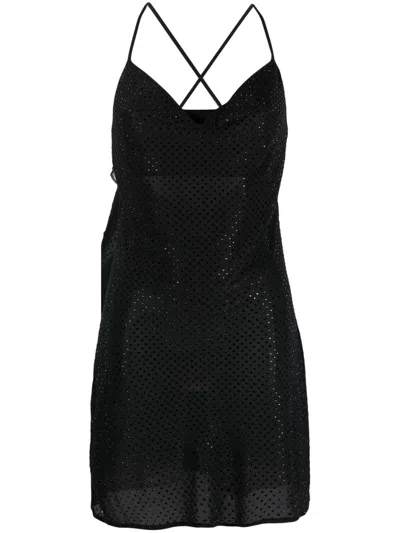 P.a.r.o.s.h Stud-embellishment Mini Dress In Black
