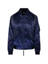 P.a.r.o.s.h . Nashville Studded Bomber Jacket In Blue