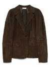 P.A.R.O.S.H SUEDE BLAZER