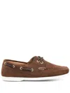 P.a.r.o.s.h Suede Boat Shoes In Brown