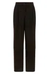 P.a.r.o.s.h Suede-leather Trousers In Black