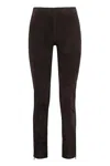 P.a.r.o.s.h Slim-cut Ankle-length Trousers In Goat Suede In Testa Di Moro