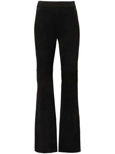 P.a.r.o.s.h Suede Trousers In Black