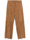 P.a.r.o.s.h Suede Trousers In Brown