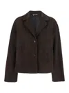 P.a.r.o.s.h Suede Button-fastening Jacket In Multi