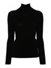P.a.r.o.s.h Parosh Leila Wool Turtleneck Sweater In Negro