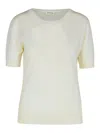P.a.r.o.s.h . Linfa Short Sleeve Sweater In Crema
