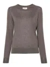 P.a.r.o.s.h Knitted Sweater In Marrón Claro