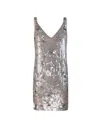 P.a.r.o.s.h Sequin-embellished Sleeveless Dress In Grey