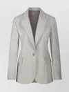 P.a.r.o.s.h Suit Jacket With Chest Pocket And Flap Pockets In Gray