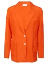 P.a.r.o.s.h Crepe Single-breasted Jacket In Orange