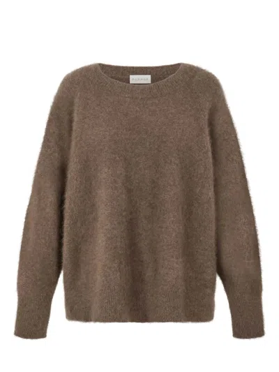 P.a.r.o.s.h Soft Fuzzy Knit Sweater With Relaxed Fit And Ribbed Details In Multi
