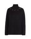 P.a.r.o.s.h Roll-neck Sequin-embellished Sweater In Black