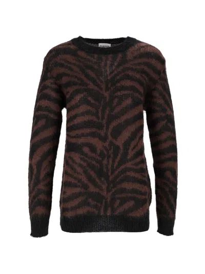 P.a.r.o.s.h Crew-neck Knit Top In Black