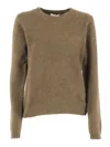 P.a.r.o.s.h Lightweight Brown Sweater With Classic Round Neckline In Brown