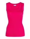 P.a.r.o.s.h Sleeveless Ribbed Tank-top In Fuchsia