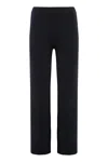 P.a.r.o.s.h Black Pants With High Elastic Waist In Wool And Cashmere Woman In Black