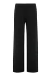 P.a.r.o.s.h Black Pants With High Elastic Waist In Wool And Cashmere Woman In Black