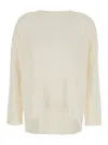 P.a.r.o.s.h White Solid Round Neck Sweater In Neutral
