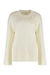 P.a.r.o.s.h . Sweater With A Round Neck In Wool And Cashmere In White