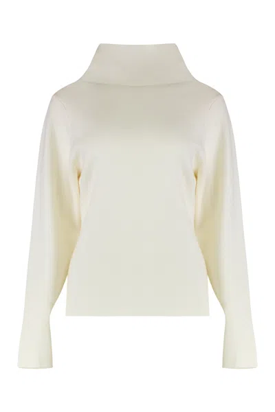 P.a.r.o.s.h Parosh Sweater With Turtleneck In Wool And Cashmere In White