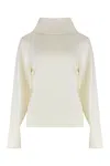 P.a.r.o.s.h Sweater With Turtleneck In Wool And Cashmere In Neutral