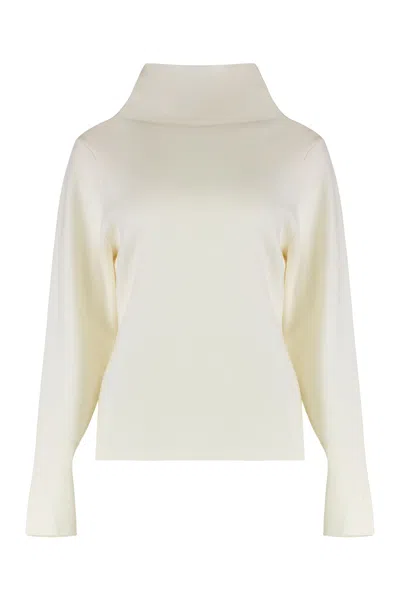 P.a.r.o.s.h Sweater With Turtleneck In Wool And Cashmere In Neutral