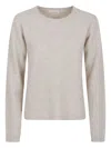 P.a.r.o.s.h Parosh Relaxed-fit Crewneck Sweater In Luxurious Raccoon Fur In Gray