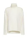 P.a.r.o.s.h White Crewneck Sweater In Beige