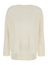 P.a.r.o.s.h White Solid Round Neck Sweater In Neutral