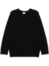 P.a.r.o.s.h Parosh Black Wool-cashmere Ribbed Sweater In Black
