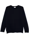 P.a.r.o.s.h Parosh Black Wool-cashmere Ribbed Sweater In Blue