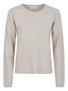 P.a.r.o.s.h Parosh Relaxed-fit Crewneck Sweater In Luxurious Raccoon Fur In Neutral