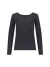 P.a.r.o.s.h Ribbed V-neck Long Sleeve Knitwear In Grey