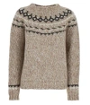 P.a.r.o.s.h Beige Crewneck Sweater In Wool Blend Woman In Brown