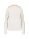 P.a.r.o.s.h Minimalist White Sweater With Ribbed Hem In White