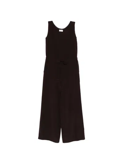 P.a.r.o.s.h Sweet Drawstring Sleeveless Jumpsuit In Brown