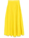 P.a.r.o.s.h Tafetta Maxi Skirt In Yellow