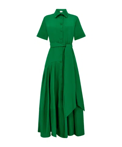 P.a.r.o.s.h Taffeta Chemisier In Green
