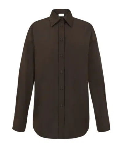 P.a.r.o.s.h Taffeta Shirt In Brown