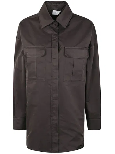 P.a.r.o.s.h Taffetas Shirt In Brown