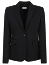 P.a.r.o.s.h Tailored Black Blazer With Pointed Lapels