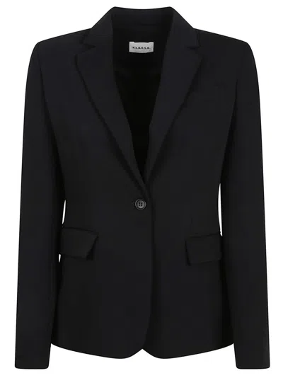 P.a.r.o.s.h Tailored Black Blazer With Pointed Lapels