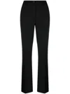 P.a.r.o.s.h . Tailored Black Trousers With Structured Waistband In Black